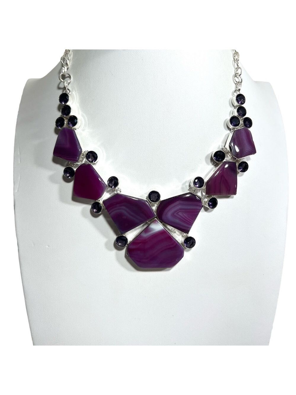Solar Agate 925 Large Gemstone Necklace
